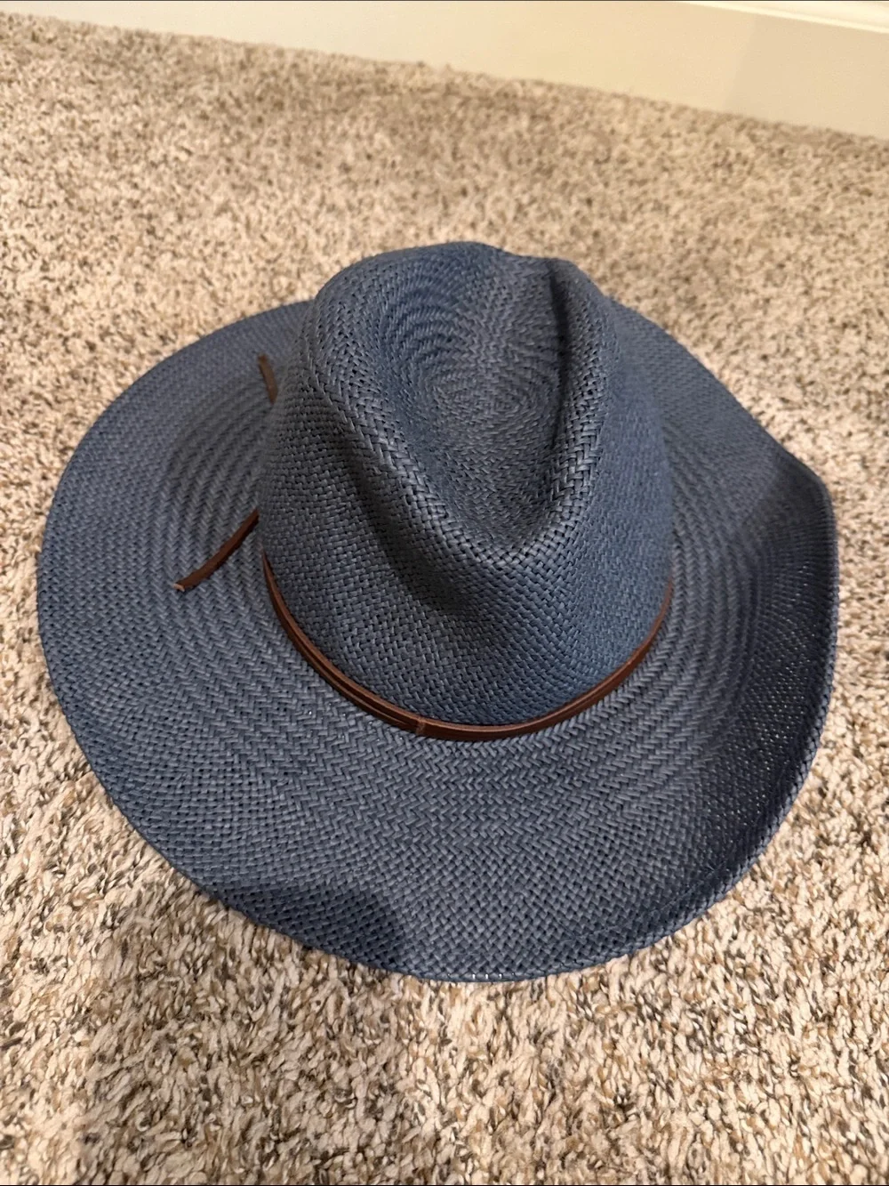 Frye Weston  Trimmed Rancher Hat with Brown Leather Band NWT